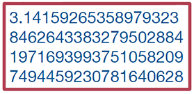 The number Pi has an infinite number of digits and only a finite number of digits are stored.