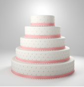 A cake with 5 layers.