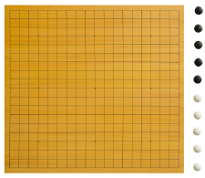 Game board showing its positions.
